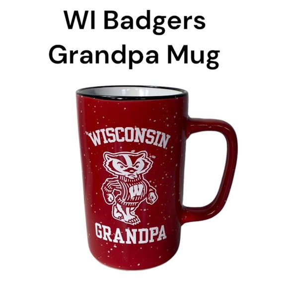 NWT Neil Enterprises, Inc. Wisconsin Red & White Camper Mug - Grandpa - Picture 1 of 7